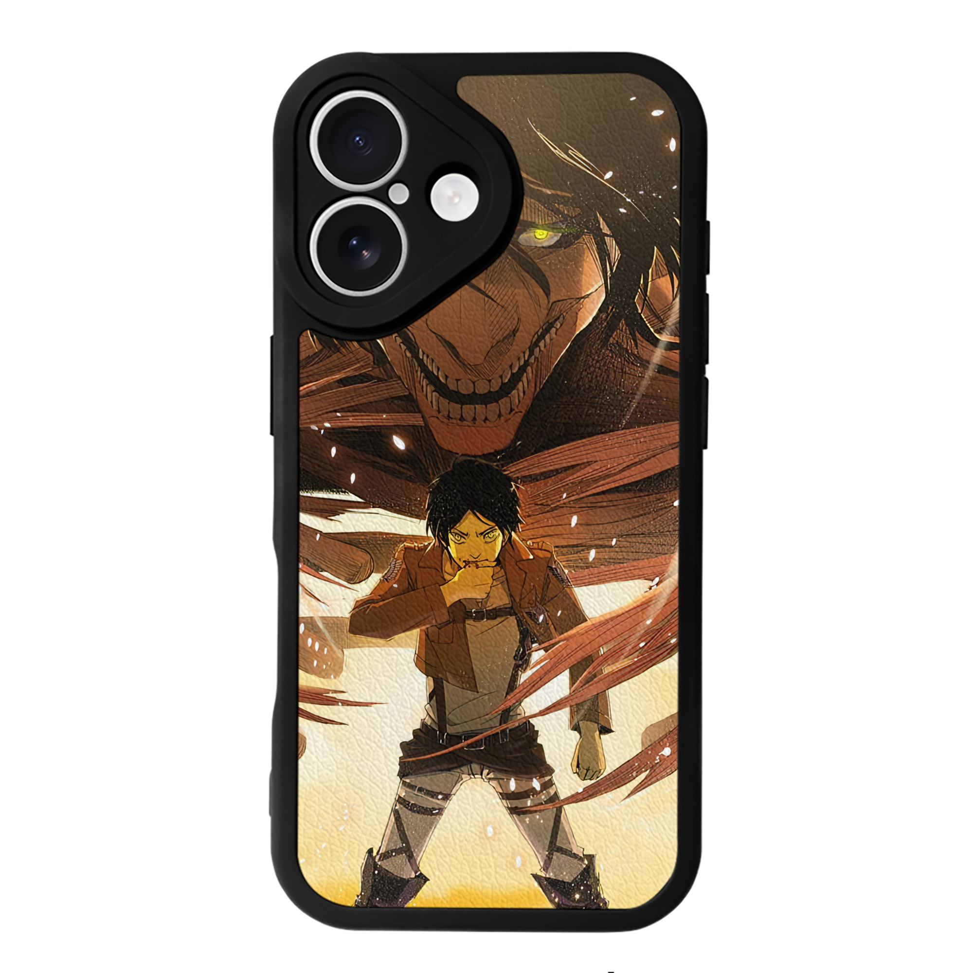 （画像用） 進撃の巨人 Attack on Titan 【iPhone 16シリーズ対応】シリコンスマホケース（レザー調） 材質：シリコン